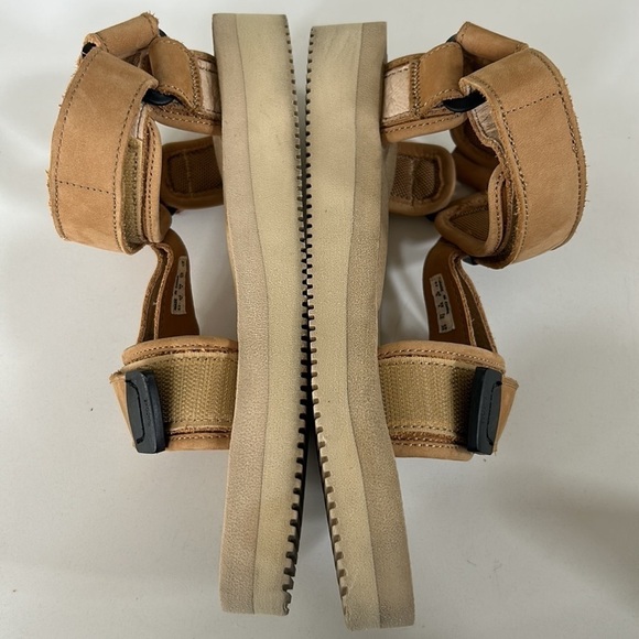 Suicoke Depa Sandals Tan Beige Color with Velcro V2NU Womens size 5 / 6 - Picture 12 of 13